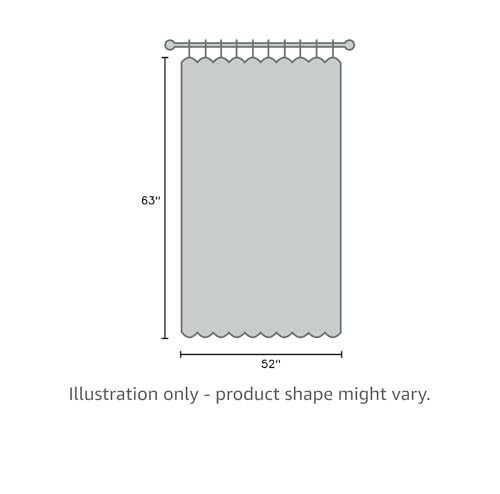 Linen Textured Curtain 63 Inch Length for Living Room Light Filtering Thermal... - Bild 9 von 9