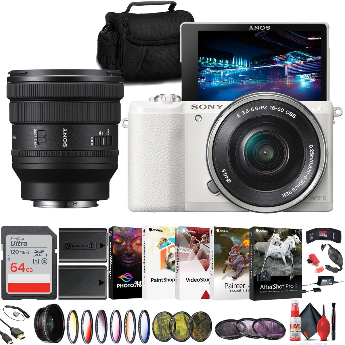 SONY α5100 ホワイト + E 16-50mm Sony Alpha a5100 Mirrorless Digital Camera with 16-50mm Lens and
