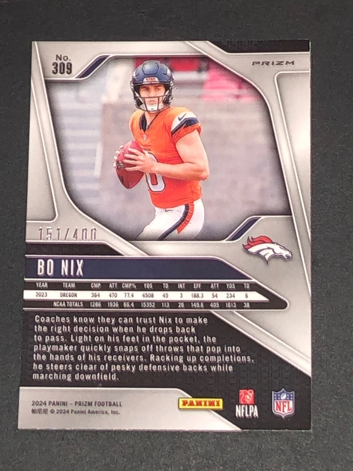 2024 Prizm Bo Nix Pandora SP/400 ROOKIES Broncos MVP - Image 2 of 4