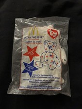 VINTAGE 1999 McDonald's Employee Crew Only TY Glory The Bear Teenie Beanie Baby