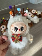 Labubu Doll the Monster Stuffed Plush Toy, Keychain, TOFFEE, Exciting Macaron 