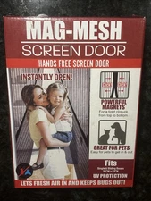 Magnetic Screen Door Heavy Duty Strong Magnets And Mesh Curtain Transparent NIB