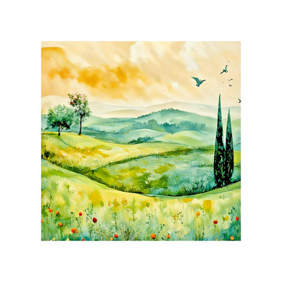 #ad #ad 2x2 Dollhouse Miniature PRINT Of Painting 1:12 SCALE Peaceful Valley $2.25