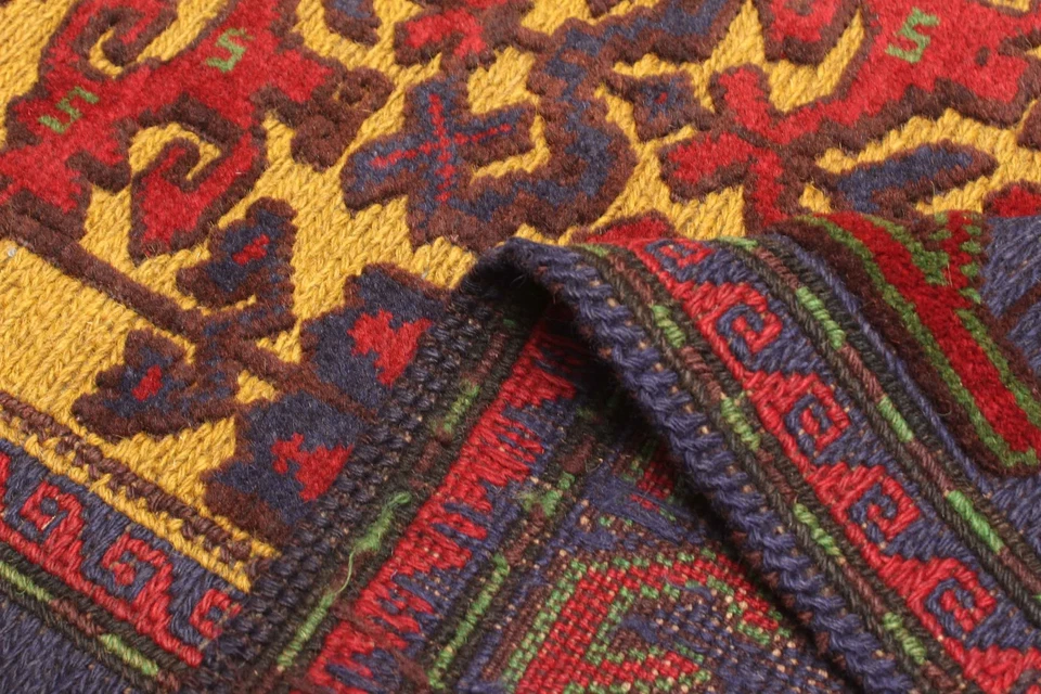 Alfombra oriental vintage anudada a mano alfombra tradicional de lana de 2'9" x 4'4" Foto 4 de 4