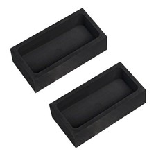 2 Pieces 1kg Graphite Ingot Molds for Casting Gold Silver Aluminum Copper Bra