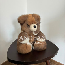 Handmade Baby Alpaca Teddy Bear   Soft Stuffed Animal Toy, 100 Alpaca Fur Plush