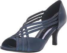 NiB Easy Street Womens Oceana Pump Heel Comfort Sole Blue Sz 8 WW 80 RY1303