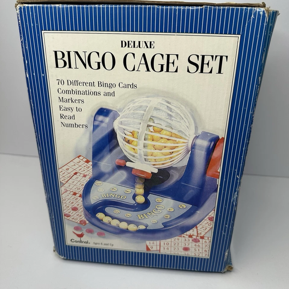 2004 Cardinal Deluxe Bingo Family Game with Box, Balls, Cage, and Cards - Image 3 of 4