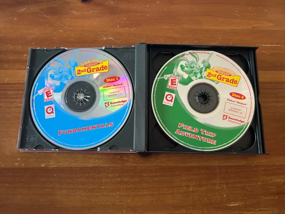 Jump Start Advanced 2nd Grade PC CD-ROM 3 Disc Set Knowledge Adventure 2003 - Image 2 of 4