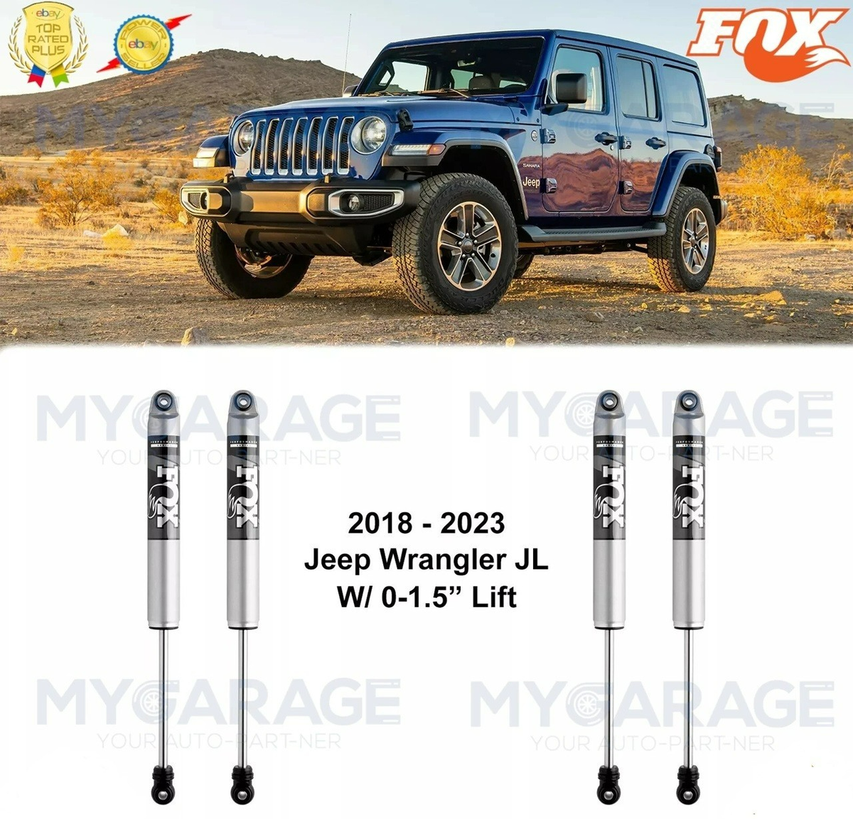 Fox Shocks 2.0 IFP Front & Rear Set Fits 18-26 Jeep Wrangler JL w Fox Shocks 2.0 IFP Front & Rear Set Fits 18-26 Jeep Wrangler JL w