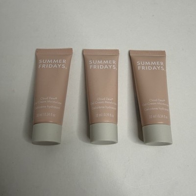 Summer Fridays Cloud Dew Gel Cream 3x 10ml Travel Size Moisturizer