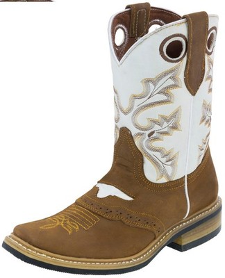 Mens Cowboy Boots Leather Light Brown Solid Casual Vaquero Rancho Bota Size 13.5