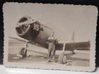 WW2 Pilot With His Airplane 1941 Cochran Field Macon GA Dean Bois Id'd Military