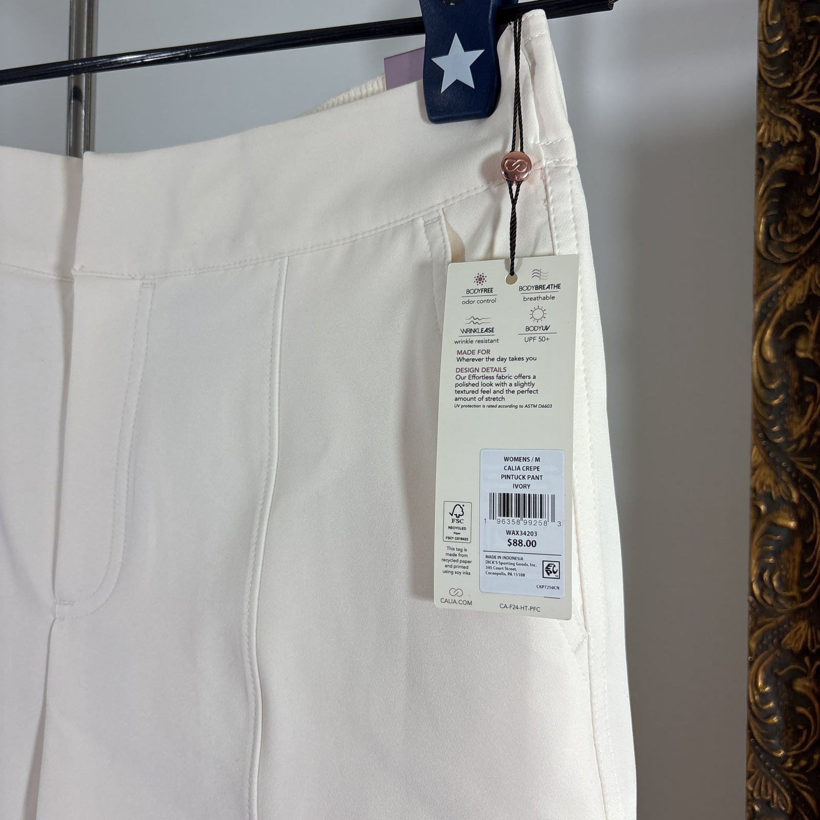 CALIA by Carrie Underwood Soft Scuba Wide Leg Pants in Light Cream - Sz M