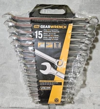 GearWrench SAE Long Pattern 15 Piece Combination Wrench Set 81901 1/4" to 1"