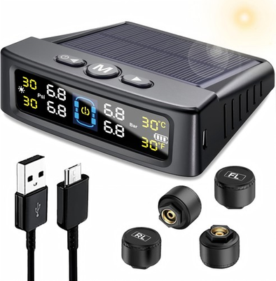 #ad #ad Wireless Solar TPMS LCD Car Tire Pressure Monitoring System 4 External Sensors $16.99