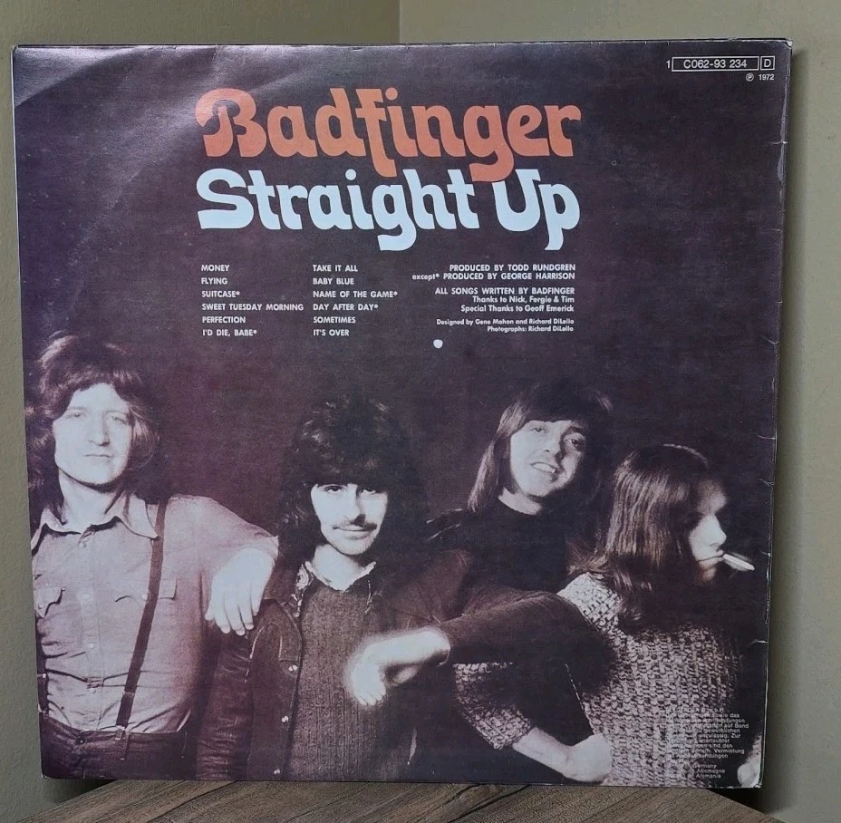 Badfinger - Straight Up - Vinyl LP 1972 German IMPORT VG+/EX - Image 3 of 4