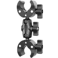 1" Motorcycle Double Clamp Phone Super Insta360 Socket Arm Bicycle Ball Gopro