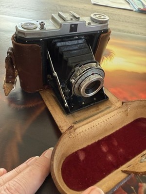  Zeiss Ikon Nettar Klappkamera + SLIK Stativ Vintage Analog Mittelformat 