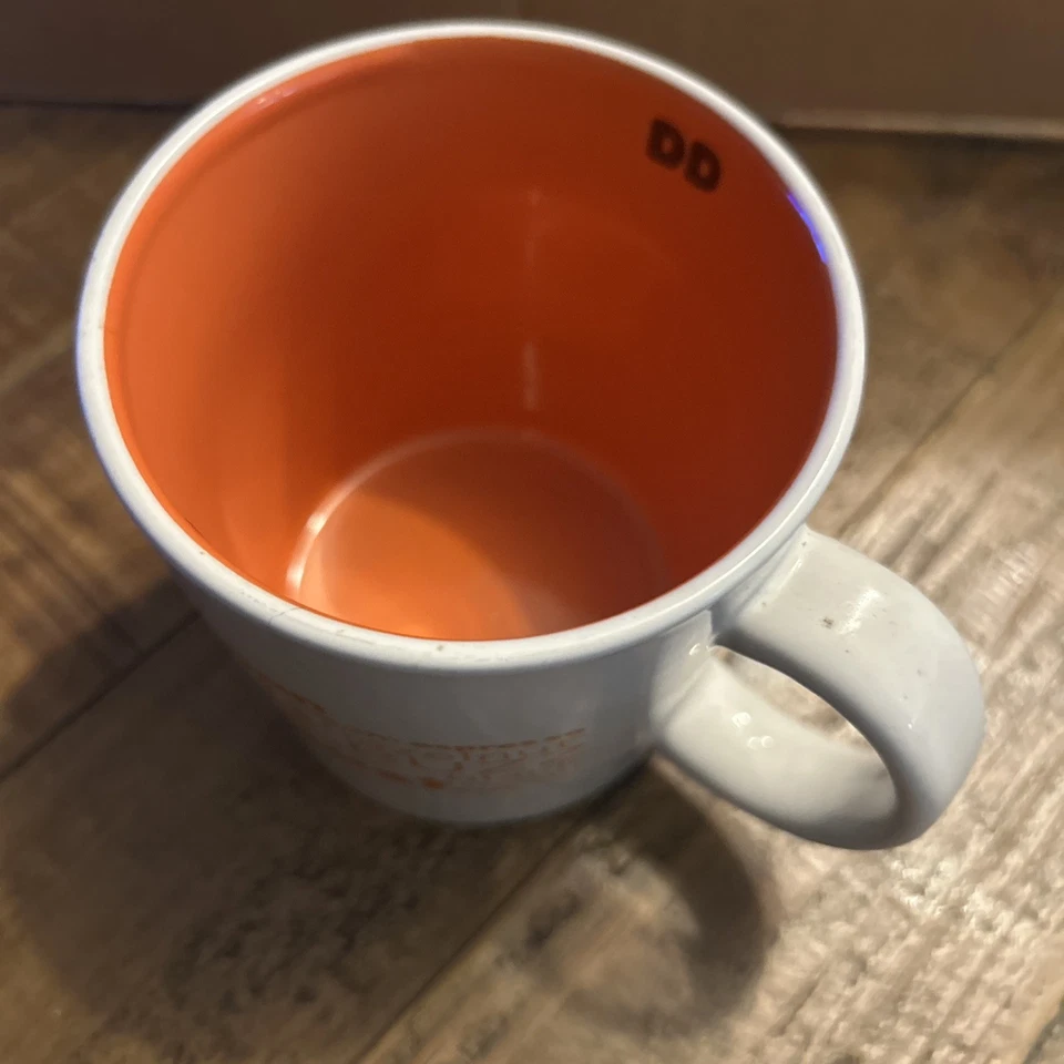 Dunkin' Donuts Coffee Flavors Orange Inside Mug Cup - Image 2 of 4
