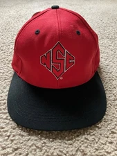 Vtg 1990's NC State Wolfpack ACC College Hat Snapback Red Cap NCAA Logo 7 NWT