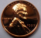 1957-p Brilliant Proof  Lincoln wheat cent