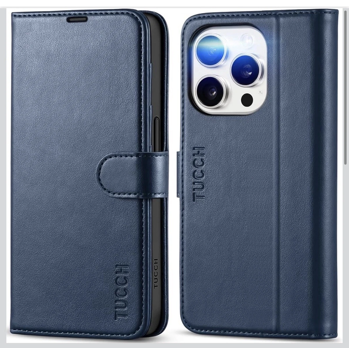 Shieldon Coque Pour IPhone 16 Plus 5G, Etui Cuir Véritable [RFID Blocage] Housse Portefeuille Rangements Cartes