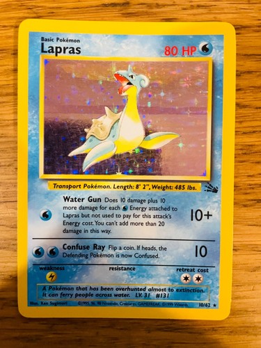 Lapras (10/62) Holo Fossil Set Pokemon Card! FAST & FREE P&P! - Picture 12 of 66