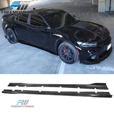 Fits 20-23 Dodge Charger SRT Widebody Side Skirts Rocker Panels PP - Matte Black