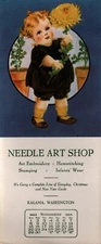 Advertising Ink Blotter:  1925  Needle Art Shop  Kalama  Washington