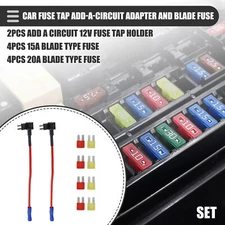 Add a Circuit 12V  Fuse Tap w/ 4pcs 10A 20A APT APR Blade Type Fuse 1 Set
