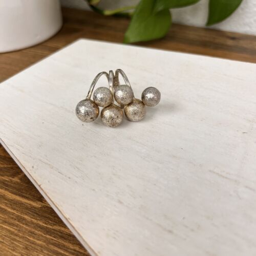 Vintage Mexico Sterling Silver 925 Ladies Cluster Ring 6 Balls Size 7.5 - 第 1/8 張圖片