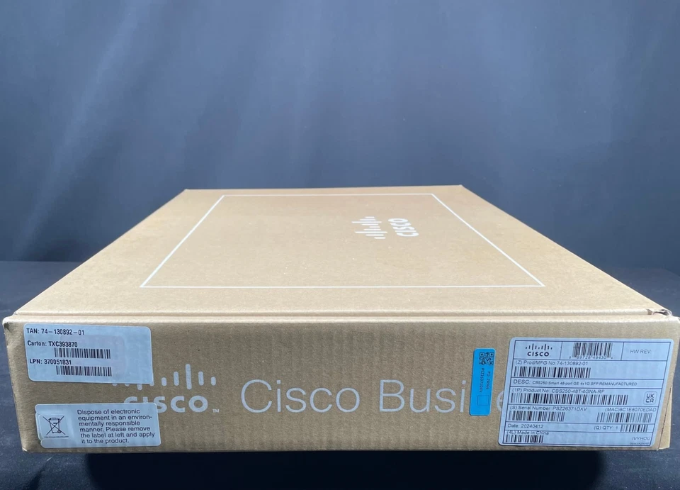 Cisco Refresh CBS250-48T-4G 48 Port Smart Eligible Switch-Same Day Shipping - Image 3 of 4