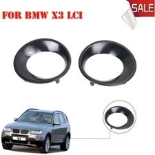 L+R Fog Light Lamp Cover Trim Primed for BMW X3 E83 LCI 2007-2010 51113423789
