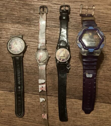 Disney Watches Lot- Hanna Montana, 101 Dalmatians, Rugrats +1 More X4