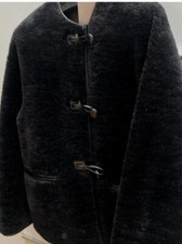 Mango Appliques Fur-effect Coat Appliqués Black Xs Sent Same Day