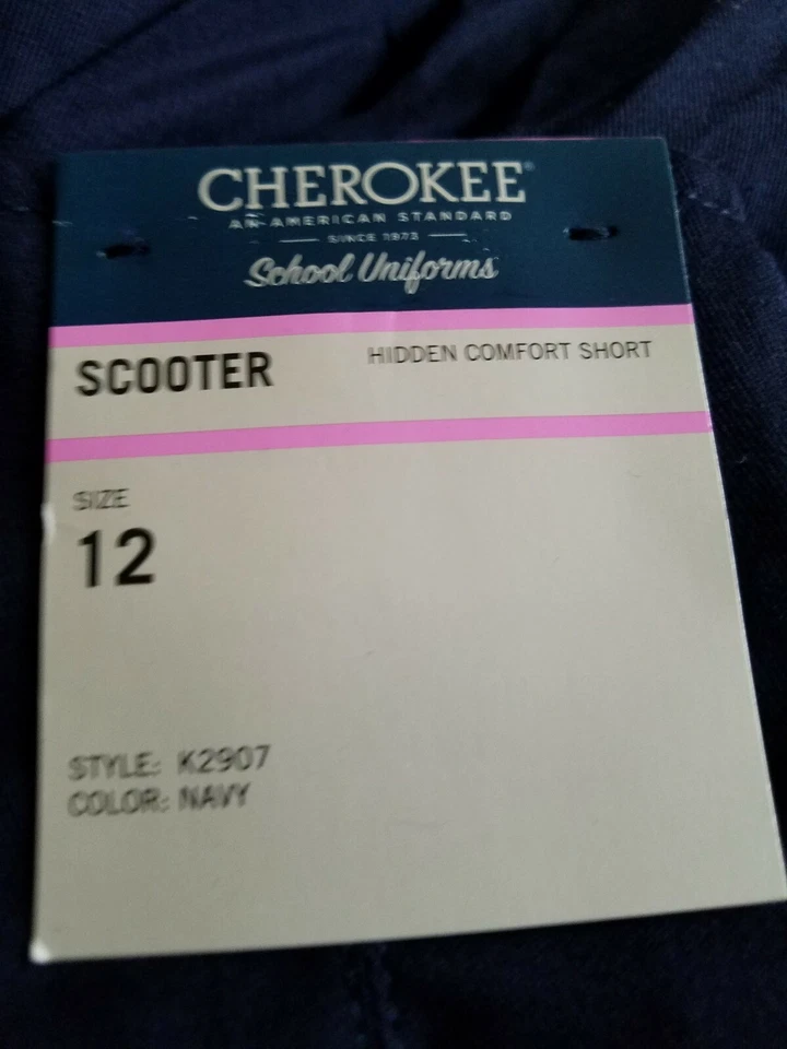 Uniforme Escolar Scooter Skort Niña 12 Azul Marino Cherokee Oculto Cómodo Falda Foto 3 de 3