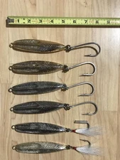 Lot H  of 6 Tuna Trolling Bottom Fishing Jigs Lures