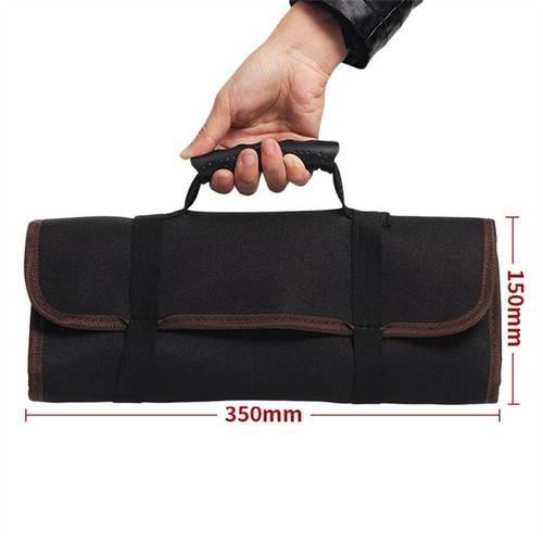 Tool Roll Organizer Storage Repair Tool Bag Oxford Cloth Roll Up Toolkit Pouch - Picture 3 of 27