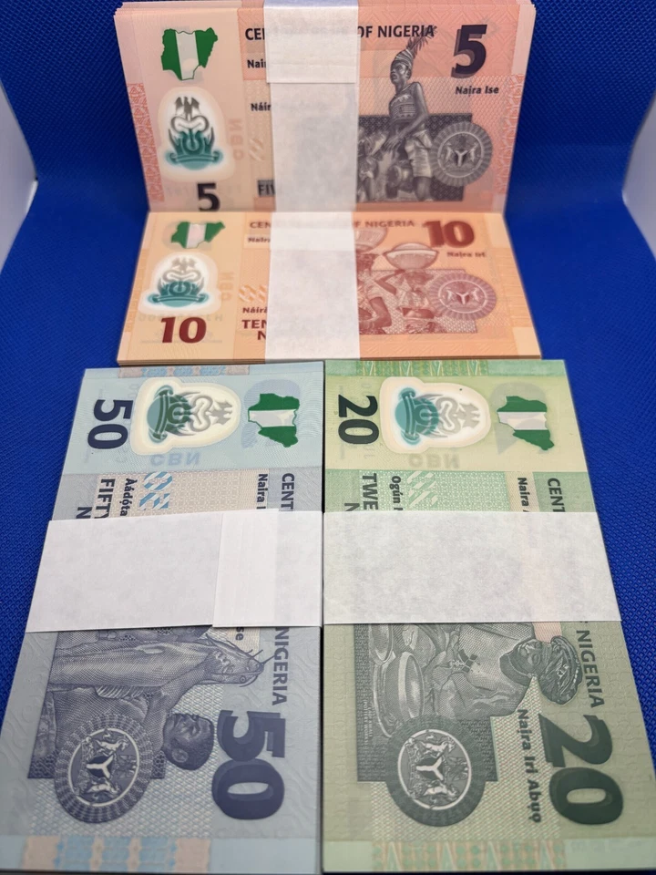Nigeria 2024 Bundles - 5, 10, 20,50 Naira P34, 38, 39, 40 UNC Polymer -400 notes - Image 3 of 4
