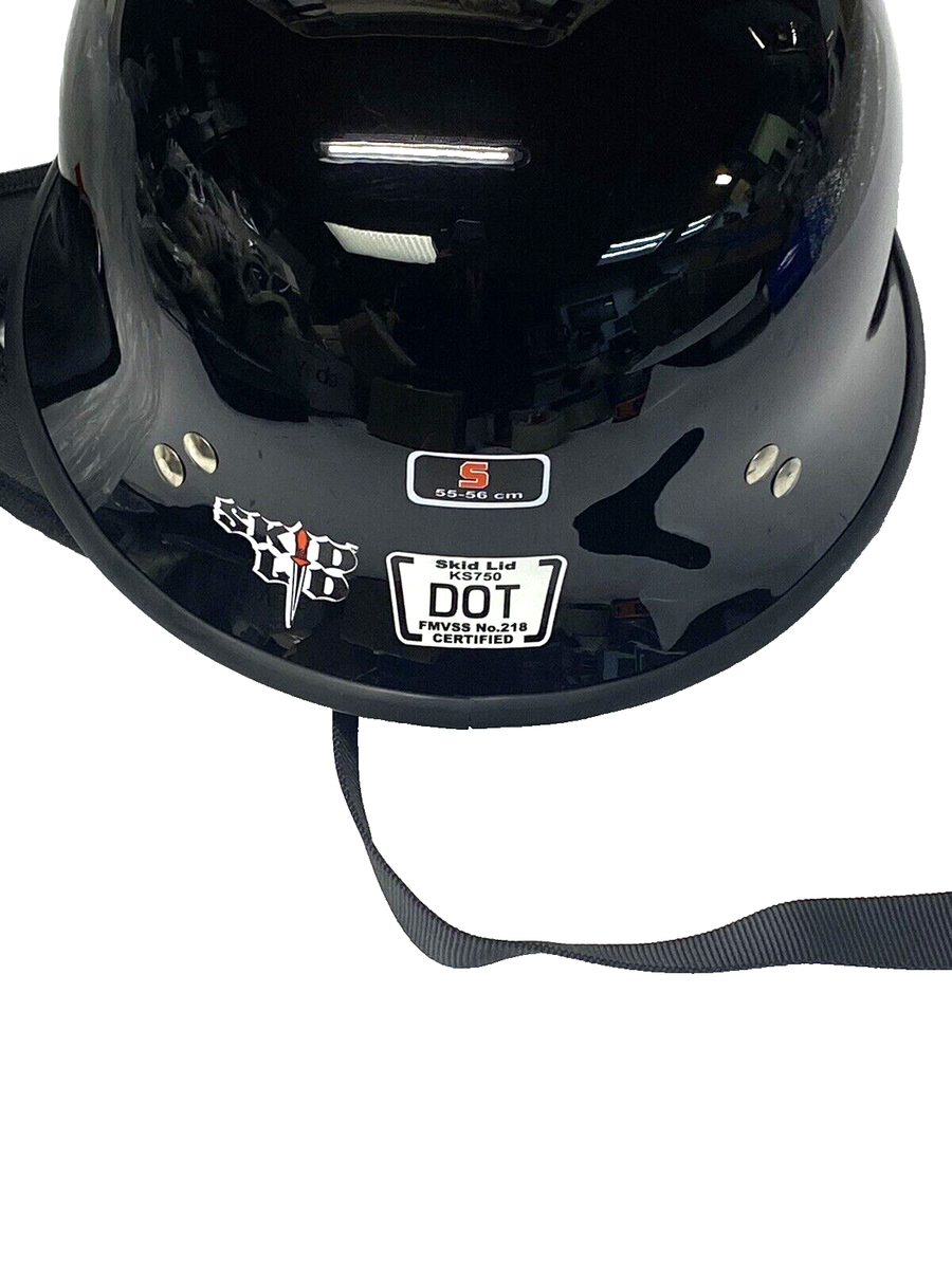 Skid Lid Chrome Motorcycle Helmet Dot Skid Lid Original Half