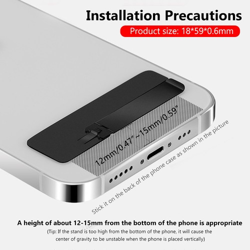 2X Support Mini Support Béquille Métallique Téléphone Portable pour iPhone 13 16 Pro Max Samsung - Photo 5 sur 10