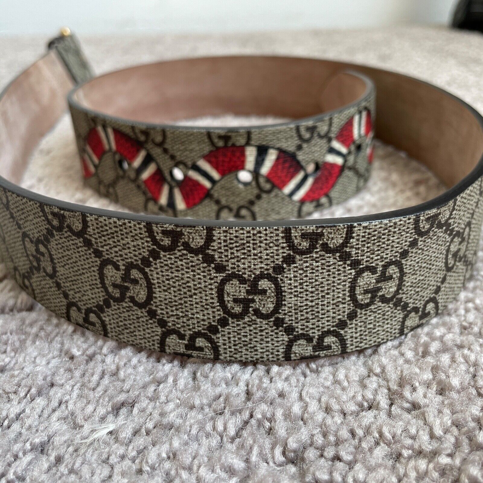 Gucci Belt Supreme Kingsnake Brown