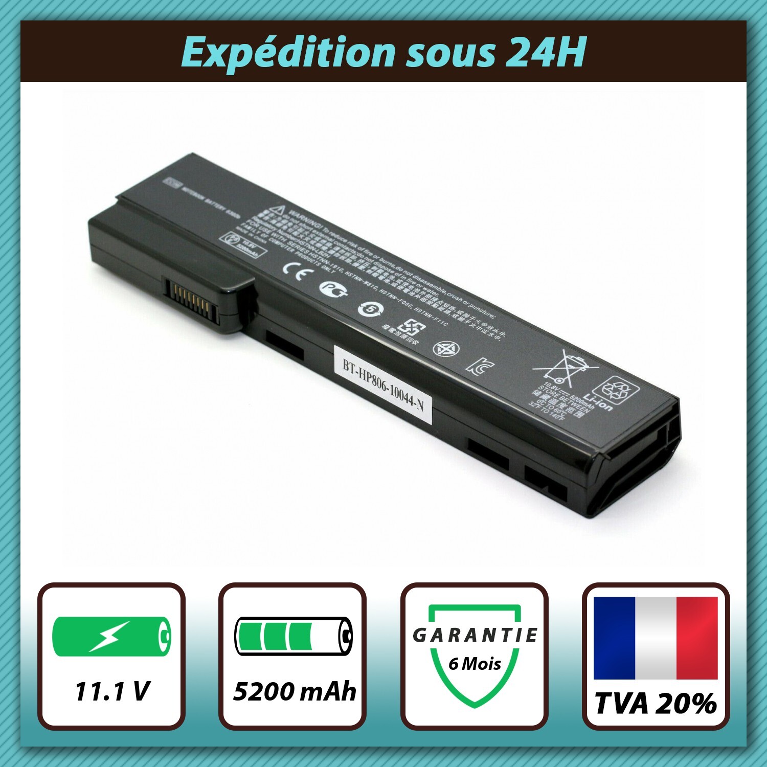 Batterie CC06 pour HP Thin Client mt40 11.1V 5200mAh noire