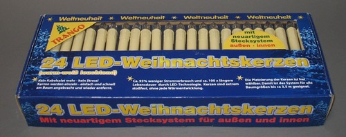2x LED Weihnachtslichterkette Aussen Lichterkette Baumkerzen Stecksystem Trango - Bild 9 von 9