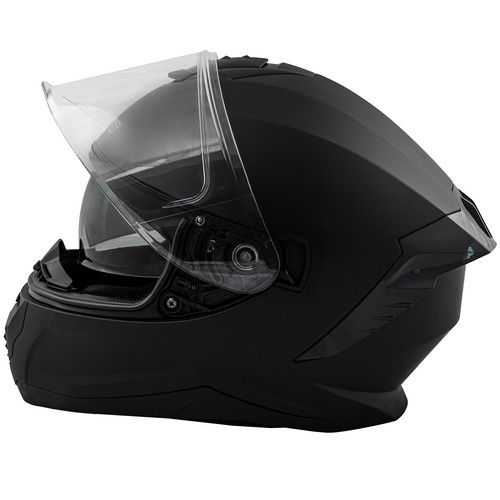 Motorbike Full Face Helmet Motorcycle Scooter Inner Sun Visor Touring Matt Black - Picture 3 of 11