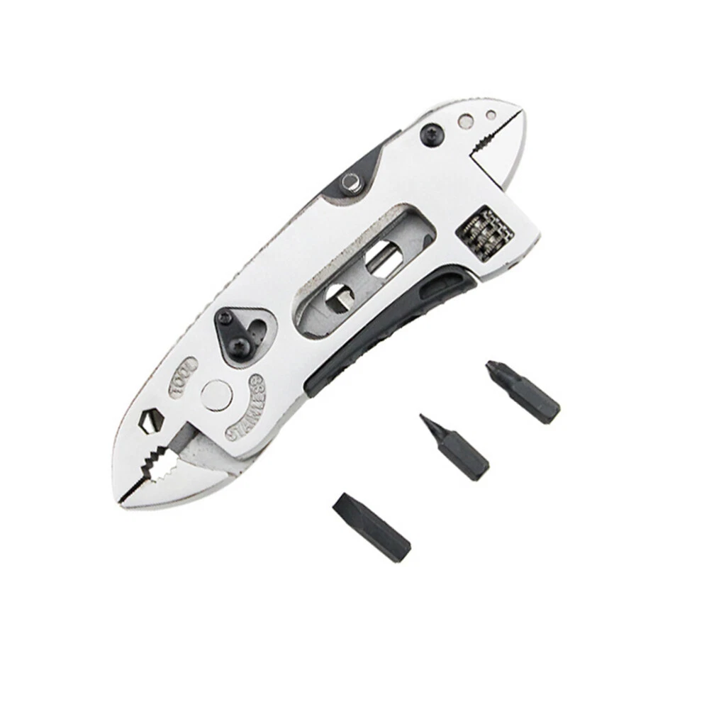Multi Tool Set Adjustable Wrench Jaw Screwdriver Pliers Knife Survival Gear New