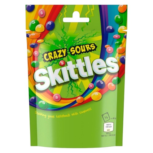 Skittles Share Bags- Original Fruit, Crazy Sours, Tropical, Wild Berry, Desserts - Picture 3 of 8