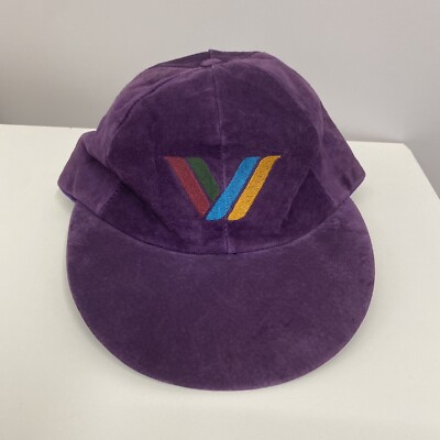 Phenix Suede Cap Hat Purple Embroidered Logo Made In Canada Adjustable