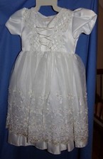 Confirmation Communion Flower Girl White Dress Girls 2 Toddler Sequins Layers